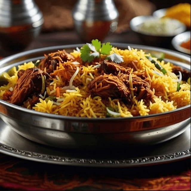 Goat Dum Biryani.